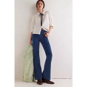New FREE PEOPLE We The Free Level Up Slit Cord Jeans $98 SIZE 30 Majolica Blue